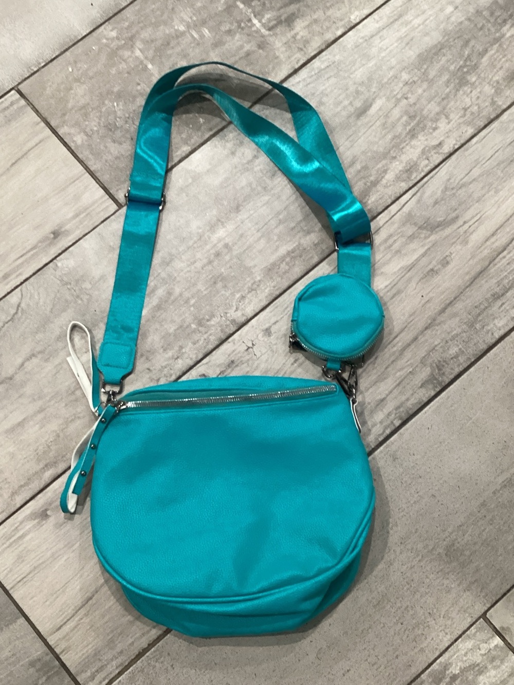 Source Unknown Teal Crossbody Bag with Mini Coin Pouch